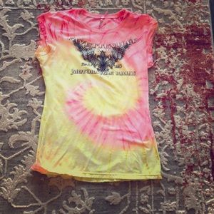 Motorcycle Rally shirt, tie dye, Fayetteville, AR